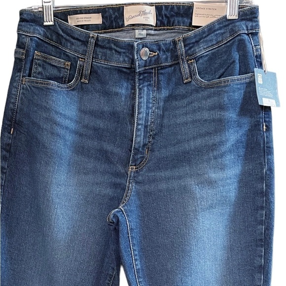 Universal Thread High Rise Straight Blue Denim Jeans 8 - Picture 2 of 11